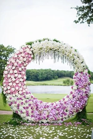 circle arch with flowers circle arch with flowers