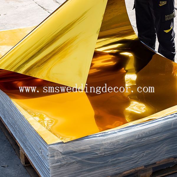 gold mirror dance floor