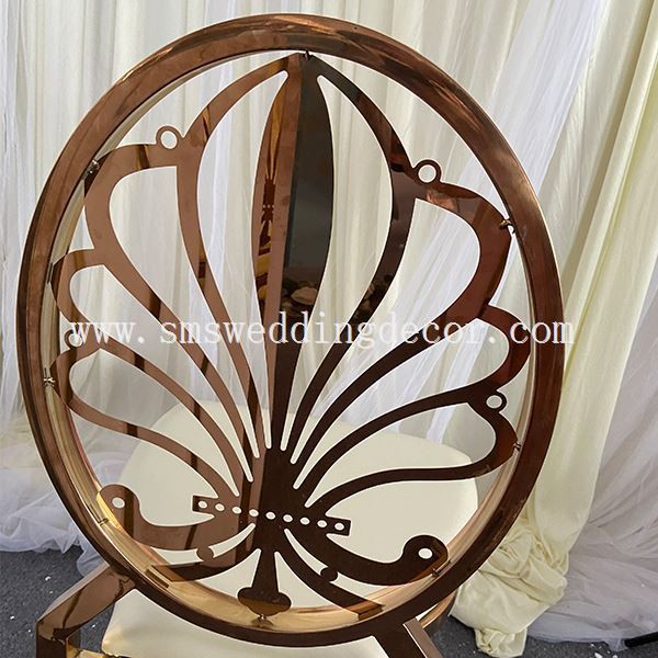 rose gold wedding chairs