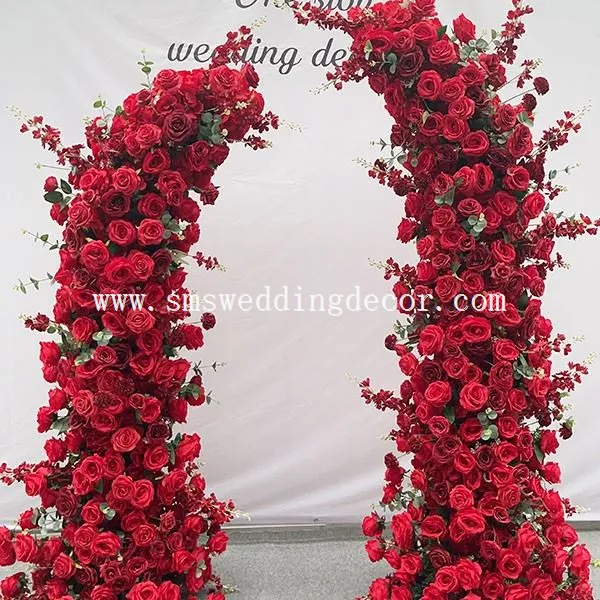 arch with flowers arrangement for wedding